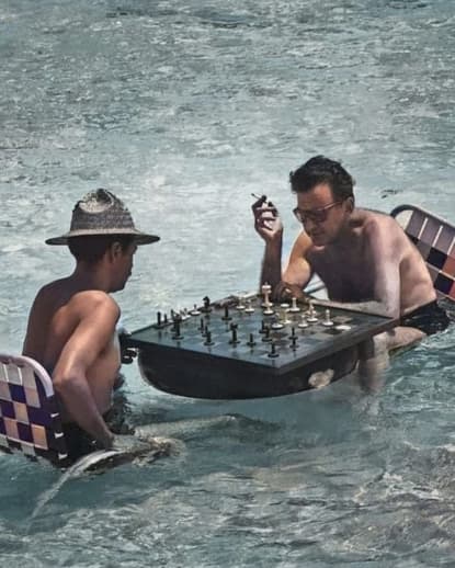 Outdoor chess game